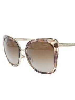 CHANEL Side logo sunglasses 4209 POLARIZED Lens Brown plastic/metallic Women